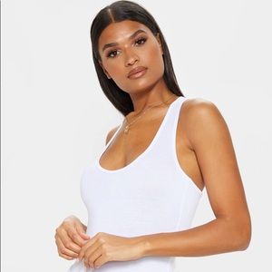 Cream Racer Back Bodysuit